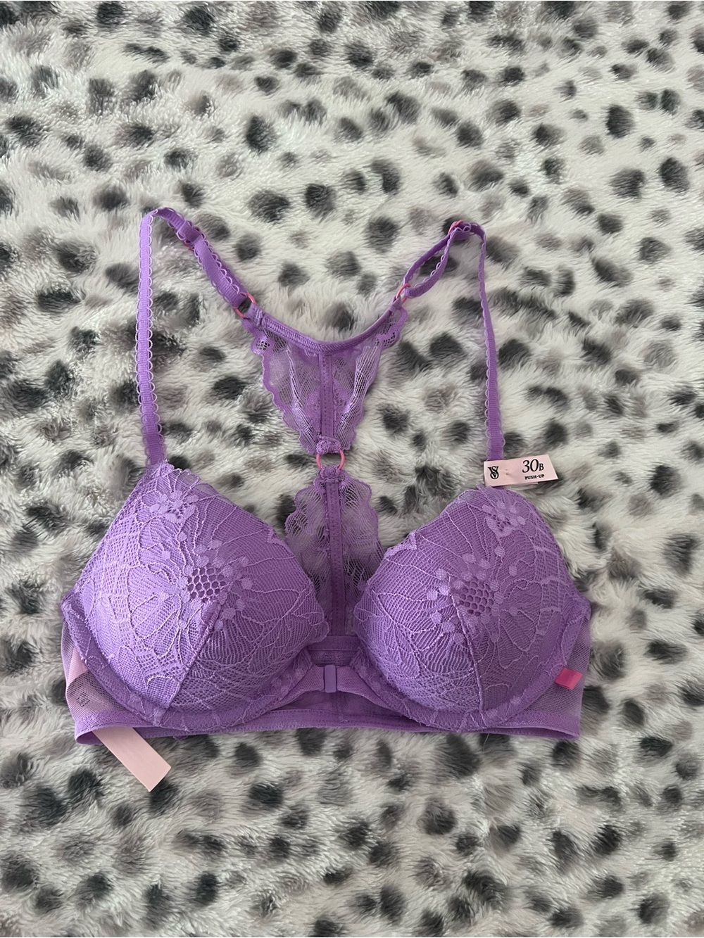 Victoria's Secret Lavender Lace Racerback Push-Up Bra